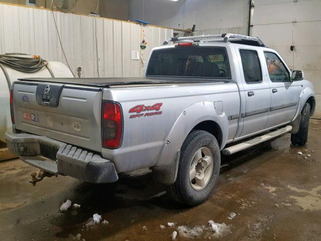 1N6ED29Y92C315439 - 2002 NISSAN FRONTIER C SILVER photo 4