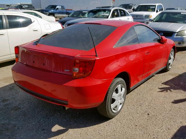 JTDDR32T820114167 - 2002 TOYOTA CELICA GT RED photo 4