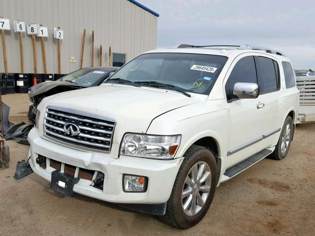 5N3AA08D28N914678 - 2008 INFINITI QX56 WHITE photo 2