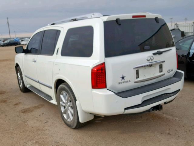 5N3AA08D28N914678 - 2008 INFINITI QX56 WHITE photo 3