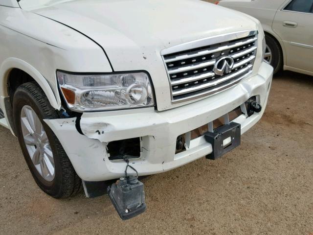 5N3AA08D28N914678 - 2008 INFINITI QX56 WHITE photo 9