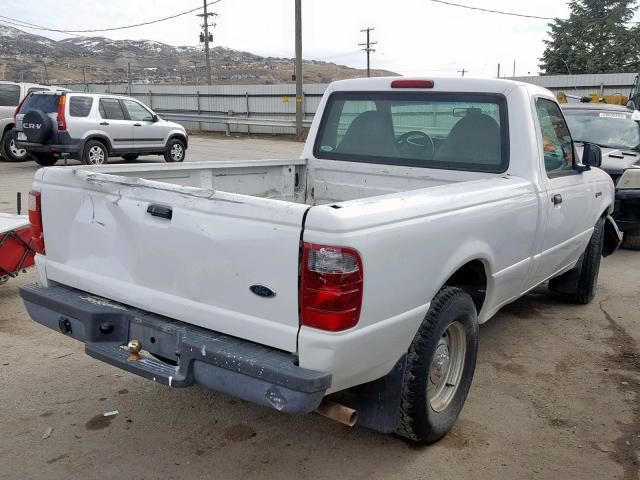 1FTYR10UX2PB15040 - 2002 FORD RANGER WHITE photo 4