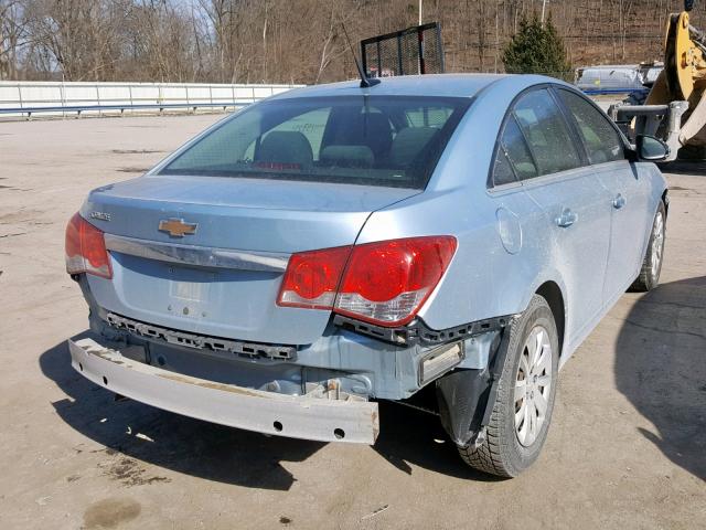 1G1PC5SH1B7290340 - 2011 CHEVROLET CRUZE LS BLUE photo 4