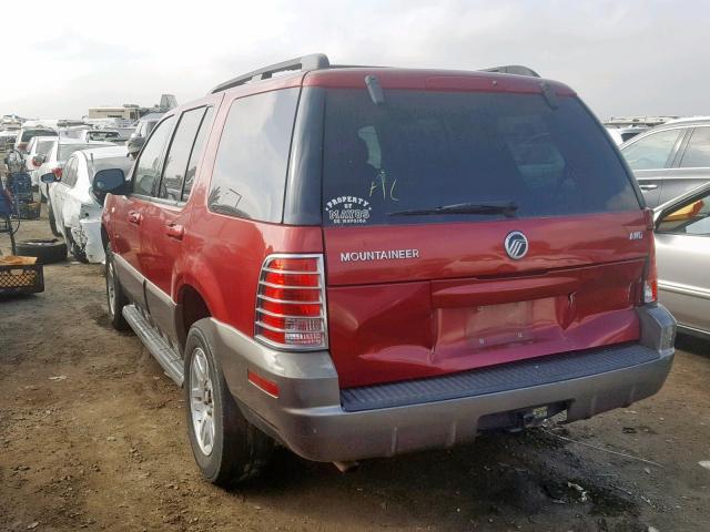 4M2ZU86K14ZJ47071 - 2004 MERCURY MOUNTAINEE RED photo 3