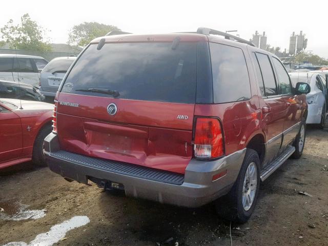 4M2ZU86K14ZJ47071 - 2004 MERCURY MOUNTAINEE RED photo 4