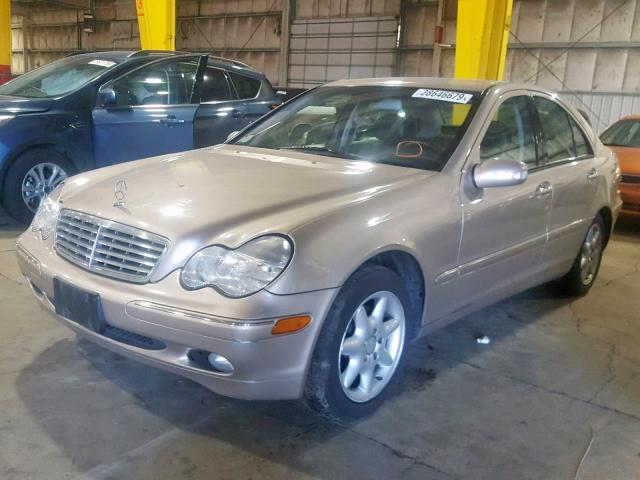 WDBRF61J32F262447 - 2002 MERCEDES-BENZ C 240 TAN photo 2