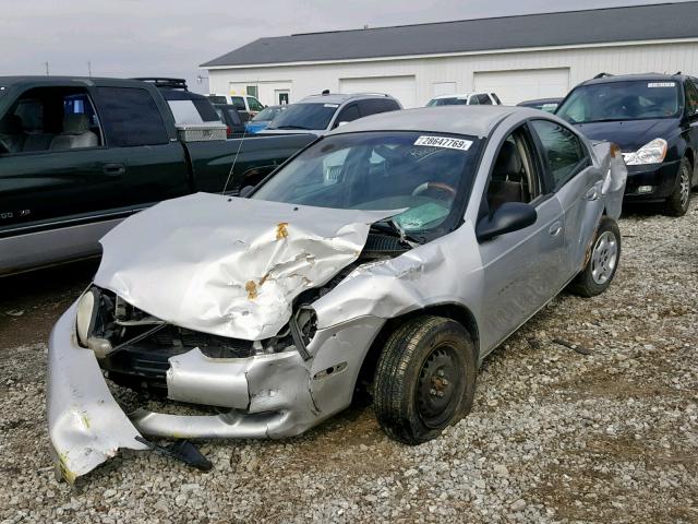 1B3ES46C21D100802 - 2001 DODGE NEON SE SILVER photo 2