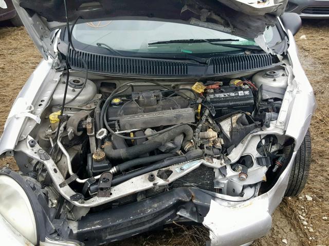 1B3ES46C21D100802 - 2001 DODGE NEON SE SILVER photo 7