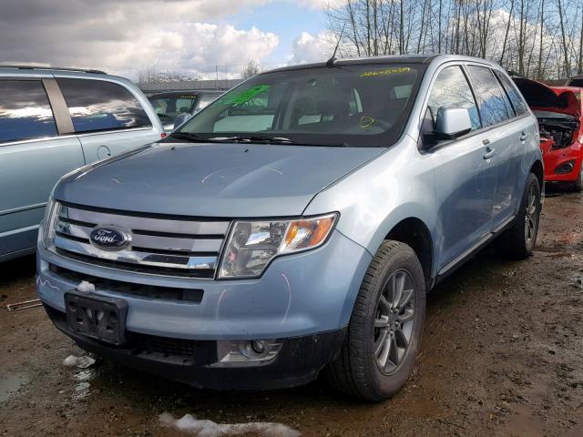 2FMDK48C88BB45889 - 2008 FORD EDGE SEL BLUE photo 2