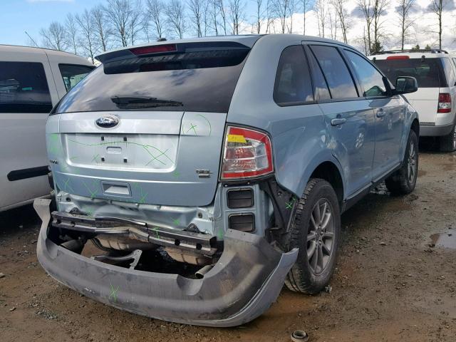 2FMDK48C88BB45889 - 2008 FORD EDGE SEL BLUE photo 4