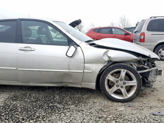 JTHBD192220062539 - 2002 LEXUS IS 300 SILVER photo 9