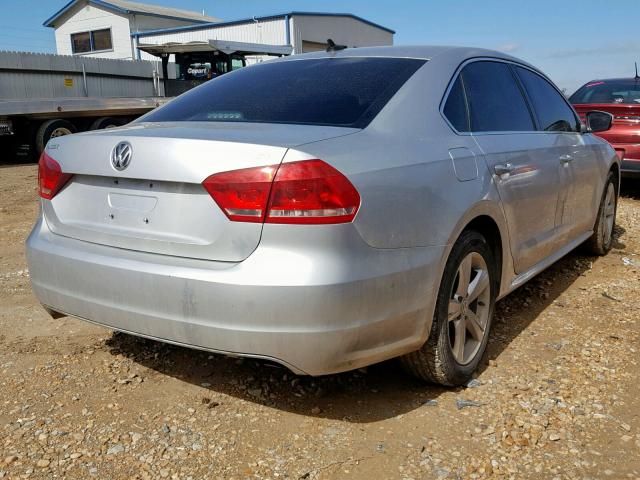 1VWBP7A39DC048877 - 2013 VOLKSWAGEN PASSAT SE SILVER photo 4