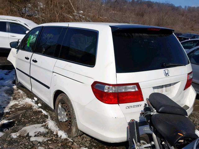 5FNRL38247B061448 - 2007 HONDA ODYSSEY LX WHITE photo 3