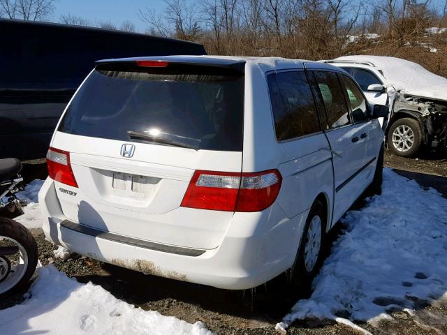 5FNRL38247B061448 - 2007 HONDA ODYSSEY LX WHITE photo 4