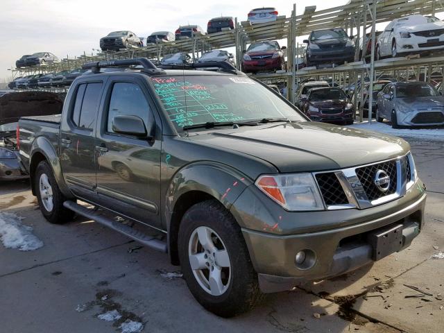 1N6AD07U25C405538 - 2005 NISSAN FRONTIER C GREEN photo 1