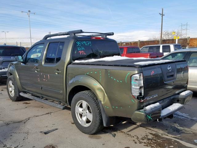 1N6AD07U25C405538 - 2005 NISSAN FRONTIER C GREEN photo 3