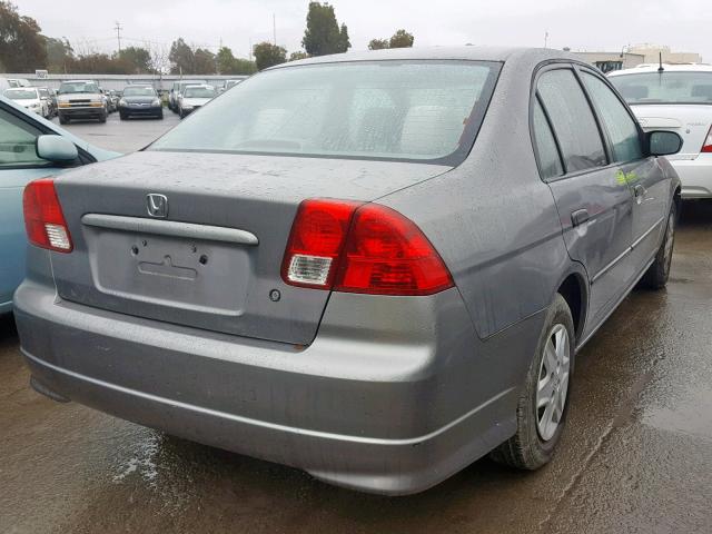 1HGES16345L026549 - 2005 HONDA CIVIC DX V GRAY photo 4