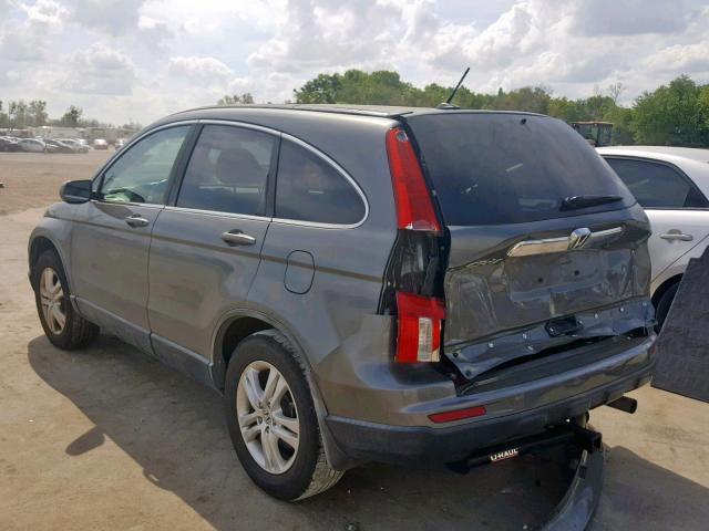 5J6RE3H7XAL025414 - 2010 HONDA CR-V EXL GRAY photo 3