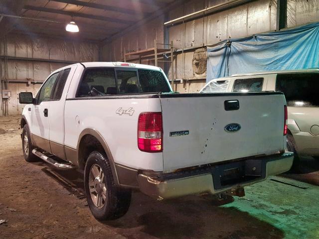 1FTPX14585NA40925 - 2005 FORD F150 WHITE photo 3