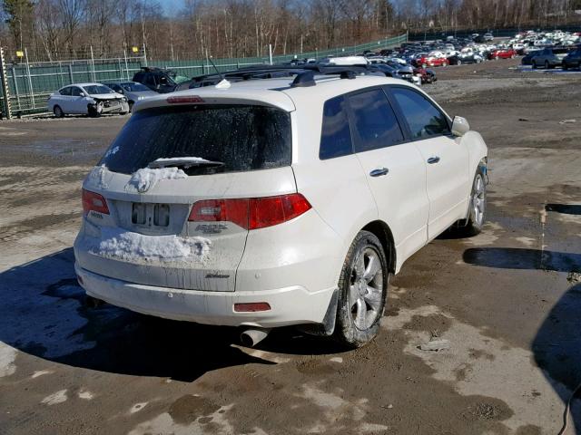 5J8TB18527A020138 - 2007 ACURA RDX TECHNO WHITE photo 4