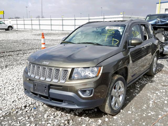 1C4NJDCB8FD333023 - 2015 JEEP COMPASS LI GREEN photo 2