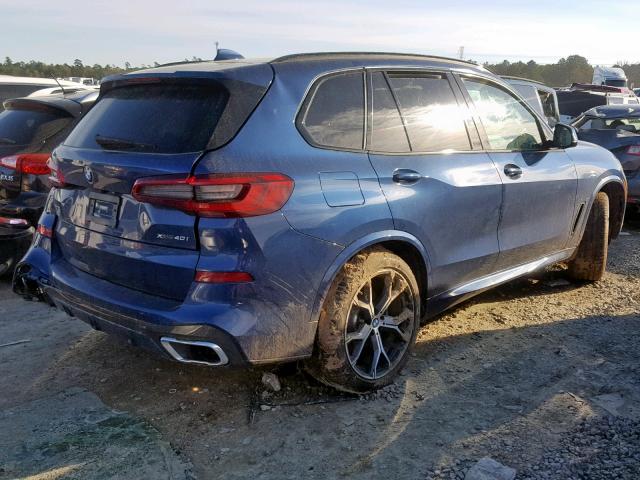 5UXCR6C53KLL06834 - 2019 BMW X5 XDRIVE4 BLUE photo 4