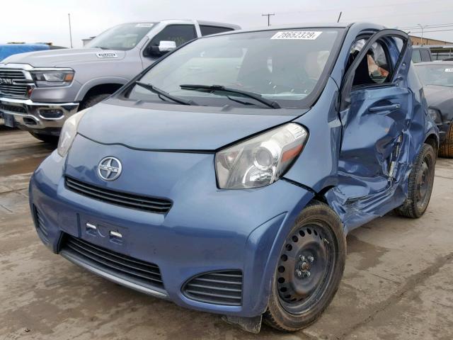 JTNJJXB02CJ018954 - 2012 TOYOTA SCION IQ BLUE photo 2