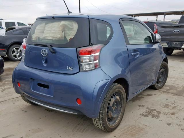 JTNJJXB02CJ018954 - 2012 TOYOTA SCION IQ BLUE photo 4