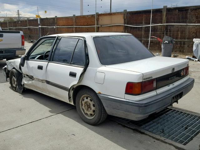 1HGED3641KA062219 - 1989 HONDA CIVIC DX WHITE photo 3