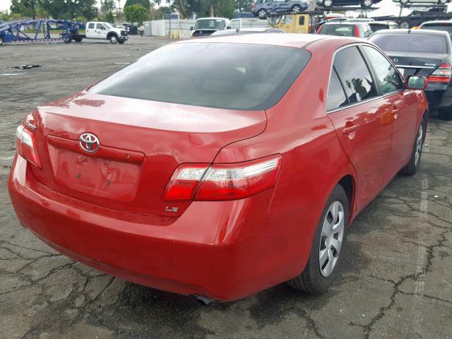 4T1BE46K97U024225 - 2007 TOYOTA CAMRY NEW RED photo 4