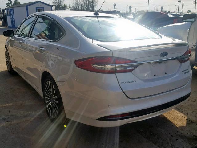 3FA6P0RU6JR120761 - 2018 FORD FUSION TIT WHITE photo 3