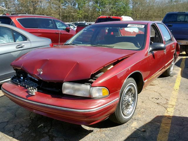 1G1BL52W5TR118911 - 1996 CHEVROLET CAPRICE CL RED photo 2