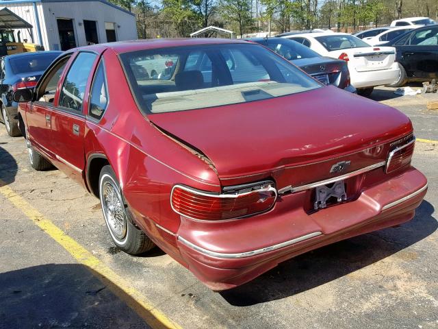 1G1BL52W5TR118911 - 1996 CHEVROLET CAPRICE CL RED photo 3