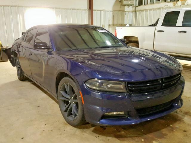 2C3CDXHG2GH327490 - 2016 DODGE CHARGER SX BLUE photo 1