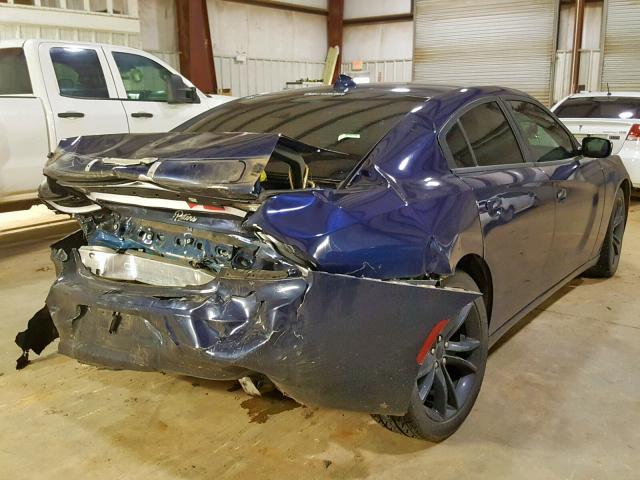 2C3CDXHG2GH327490 - 2016 DODGE CHARGER SX BLUE photo 4