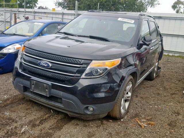 1FM5K7F83EGC01634 - 2014 FORD EXPLORER L BLACK photo 2