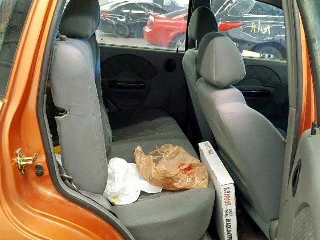 KL1TD62695B415598 - 2005 CHEVROLET AVEO BASE ნარინჯისფერი ფოტო 6