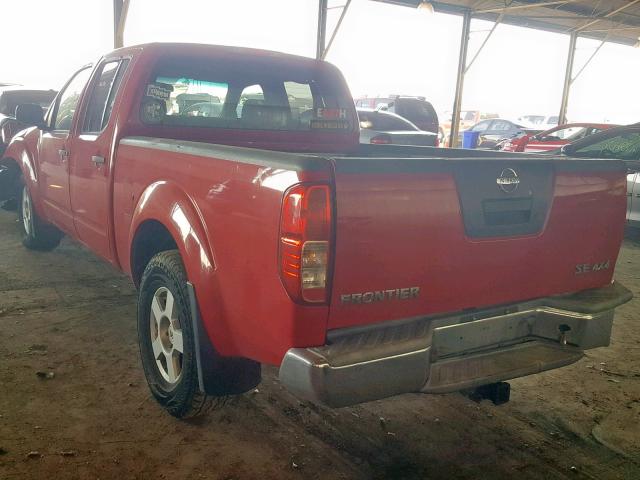 1N6AD09W47C403582 - 2007 NISSAN FRONTIER C RED photo 3