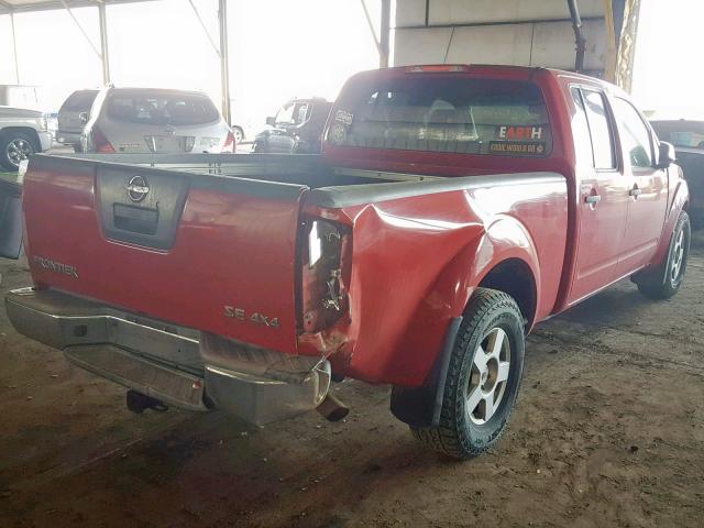 1N6AD09W47C403582 - 2007 NISSAN FRONTIER C RED photo 4