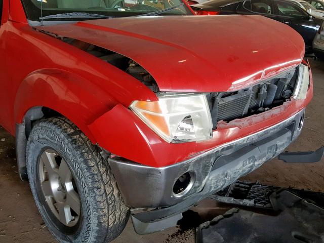 1N6AD09W47C403582 - 2007 NISSAN FRONTIER C RED photo 9