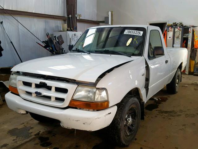 1FTYR10U5XPB08388 - 1999 FORD RANGER WHITE photo 2