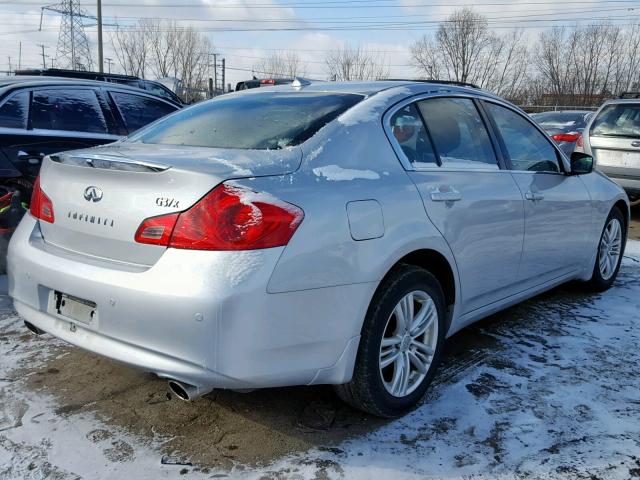 JN1CV6AR1BM350119 - 2011 INFINITI G37 SILVER photo 4