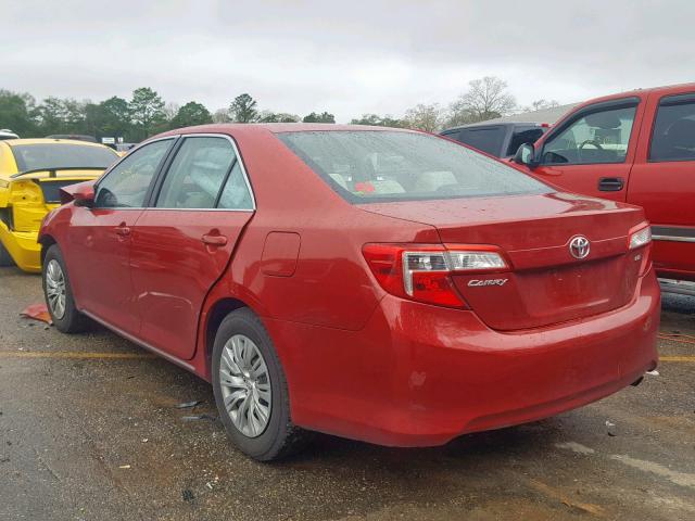4T4BF1FK1CR182151 - 2012 TOYOTA CAMRY BASE RED photo 3