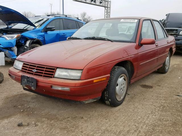 1G1LD55MXTY226507 - 1996 CHEVROLET CORSICA BURGUNDY photo 2