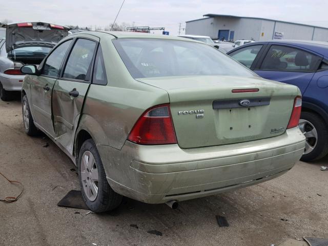 1FAHP34N37W364206 - 2007 FORD FOCUS ZX4 BLUE photo 3