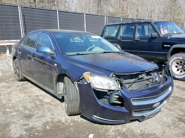 1G1ZH57B48F271276 - 2008 CHEVROLET MALIBU 1LT BLACK photo 1