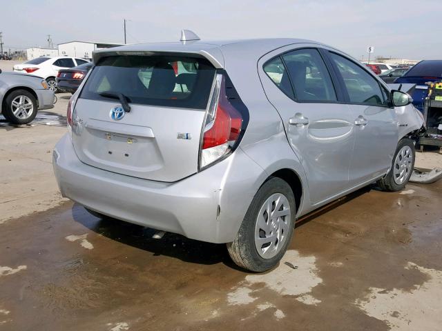 JTDKDTB35G1137915 - 2016 TOYOTA PRIUS C SILVER photo 4