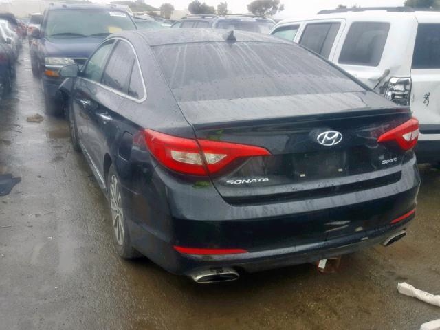 5NPE34AF2HH481259 - 2017 HYUNDAI SONATA SPO BLACK photo 3