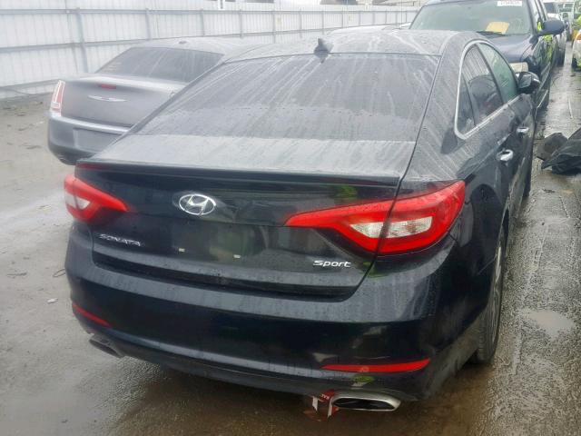 5NPE34AF2HH481259 - 2017 HYUNDAI SONATA SPO BLACK photo 4