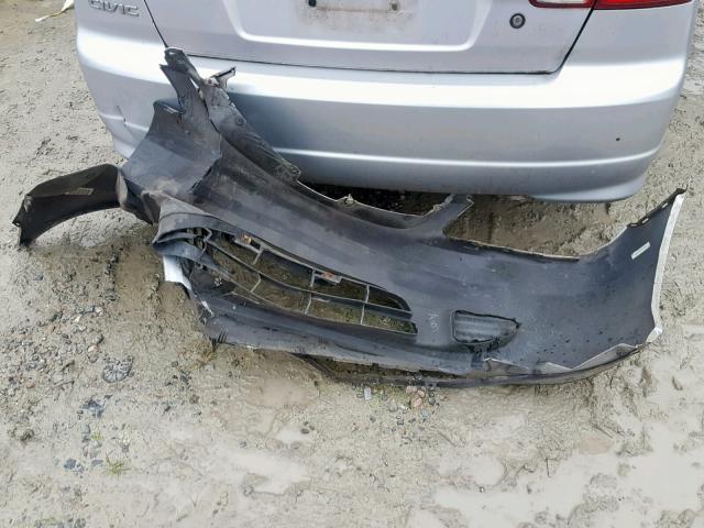 1HGES163X4L006093 - 2004 HONDA CIVIC DX V SILVER photo 9